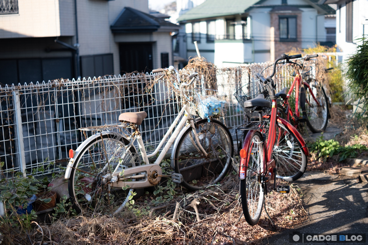 庭の自転車